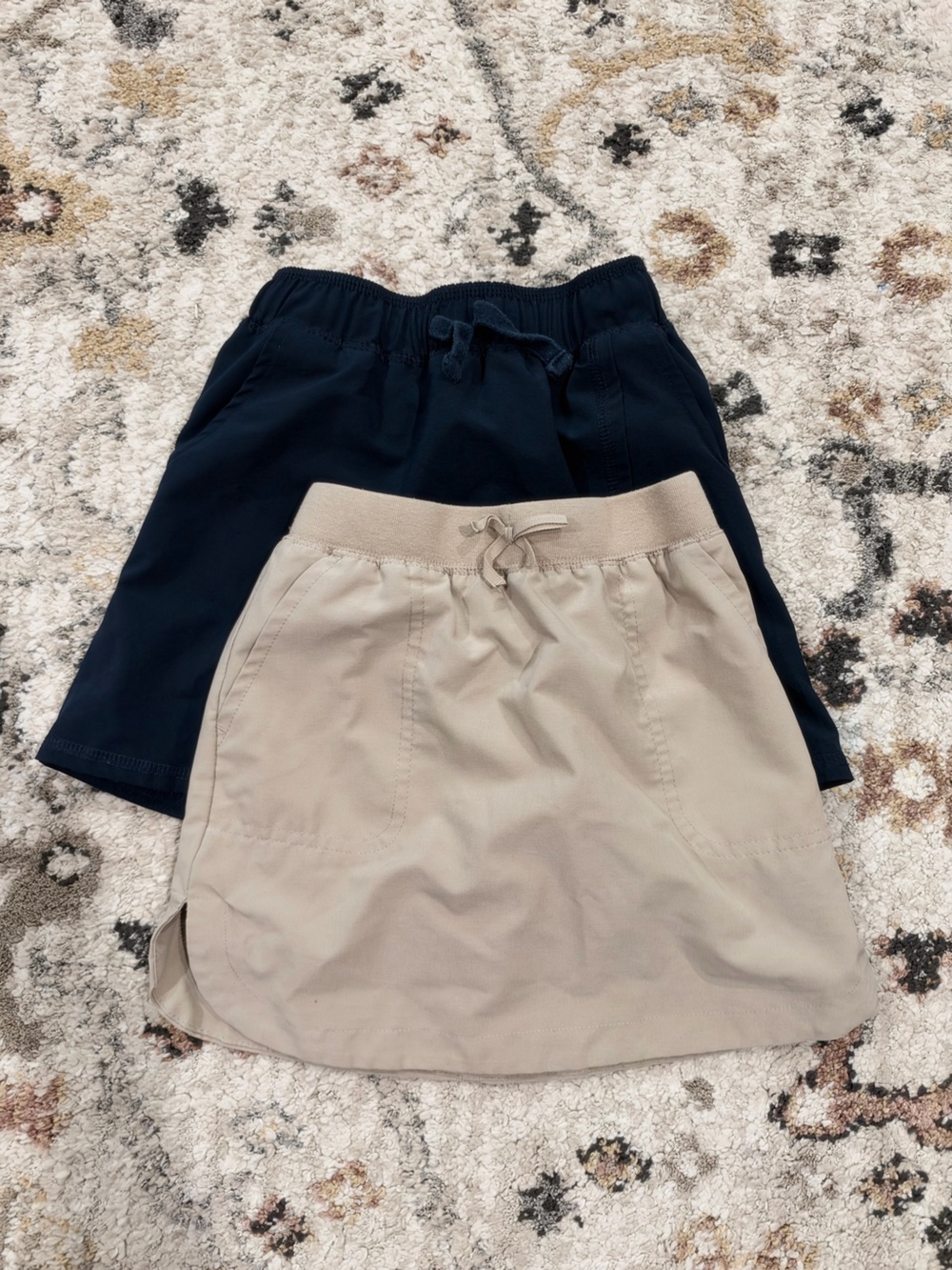 Nautica Girls Navy and Khaki Pull-On Skorts
